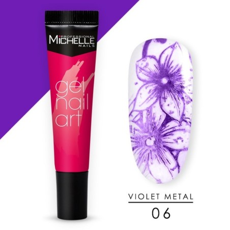 Gel Nail Art - 06 Metal Violet