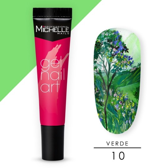 Gel Nail Art - 10 Verde