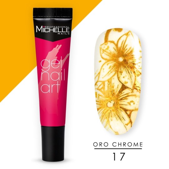 Gel Nail Art - 17 Oro Chrome