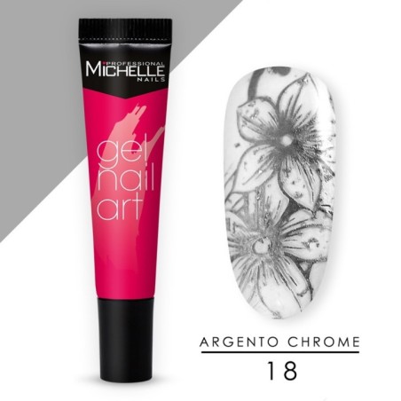 Gel Nail Art - 18 Argento Chrome