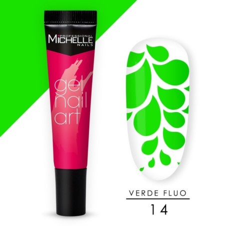 Gel Nail art - 14 Fluo Green