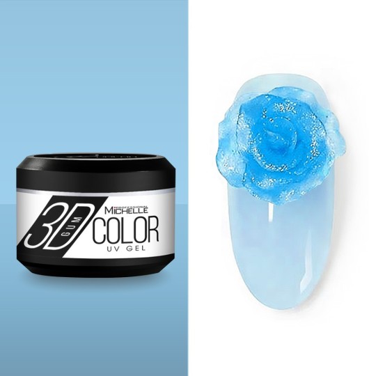 Gomme 3D - 17 Glitter Bleues