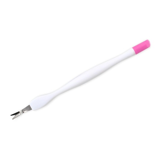 Penna Spingi Cuticole Doppia Punta Bianco-Rosa