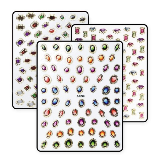 3 autocollants Stickers assortis ST503