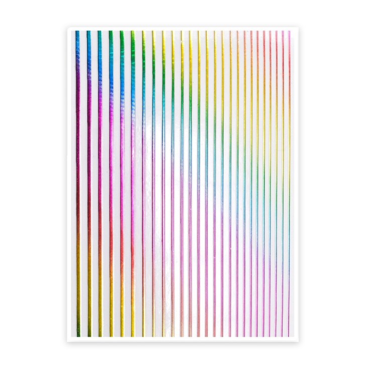 Adesivi Linee Stickers St186 Strisce Arcobaleno