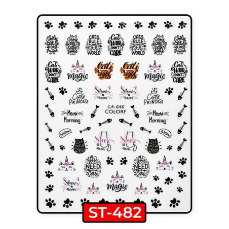 Adesivi Stickers Gatti - ST482 Adesivi Stickers Gatti - ST482