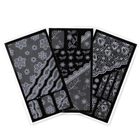 Stickers White / White - Kit 3Pcs St216
