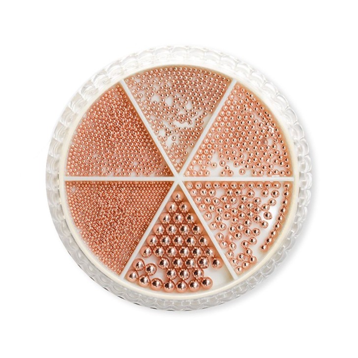 Bolitas Multi Mix Beads Rose Gold - H858