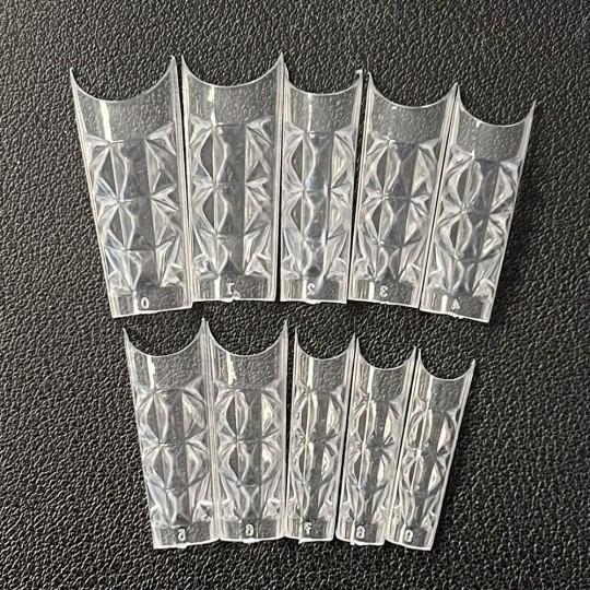 100 TIPS LUNGHE TRASPARENTI BOX - 10 MISURE CON SCALINO 2