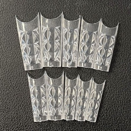 100 TIPS LUNGHE TRASPARENTI BOX - 10 MISURE CON SCALINO