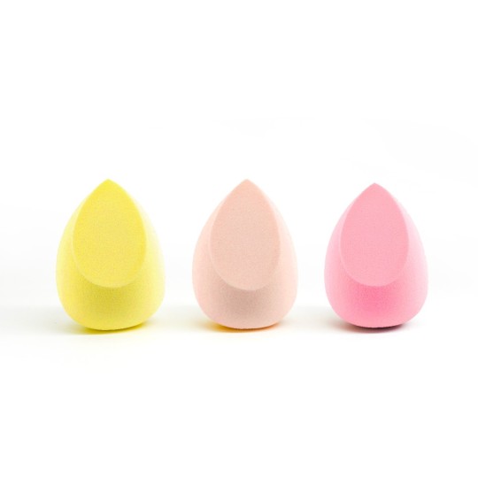 COLORED Make up SPONGES - 3 PCS CUT DROP