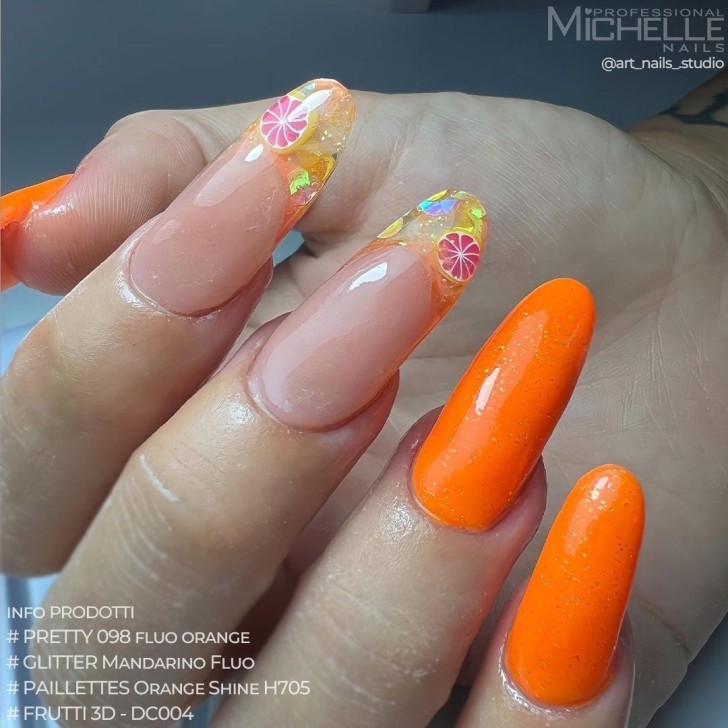 Orange Shine Paillettes - H705