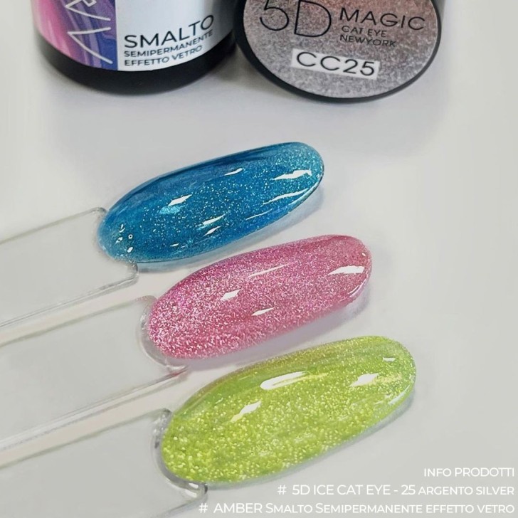 5D Ice Cat Eye - 25 Argento Silver