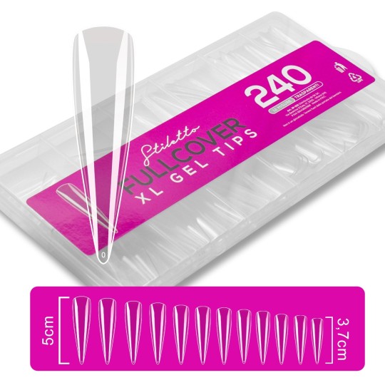 Tips Gel Xl Fullcover en forme de talon Gel