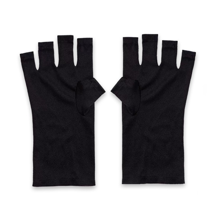 Guantes Beauty con protección Uv color negro, 2 unidades.
