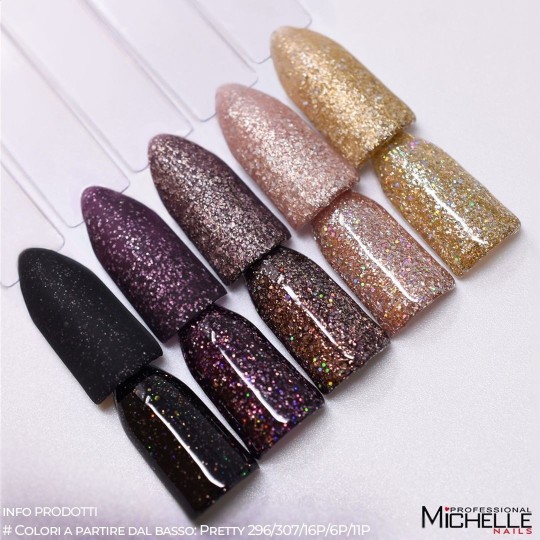 semi-permanent nail polish color Michellenails PRETTY Platinum Semi-permanent Colour - 16PL 2