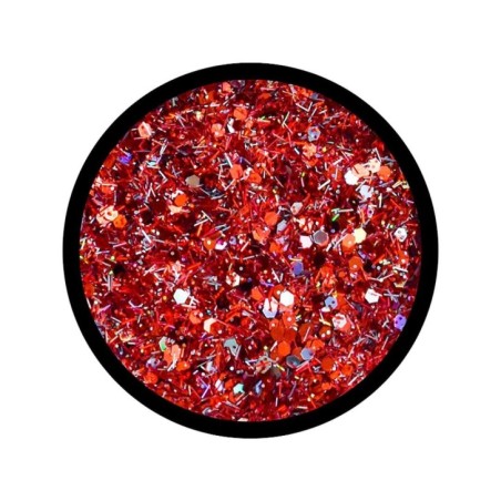 Paillettes Rosso/Argento Rainbow Mix - H718