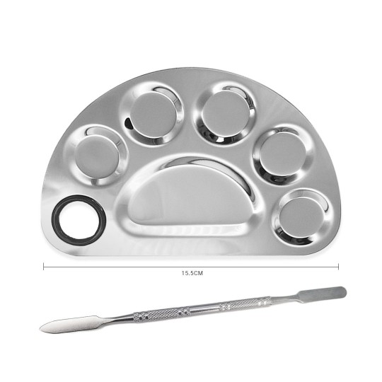 TAVOLOZZA "zampa di gatto" INOX CON PALETTA