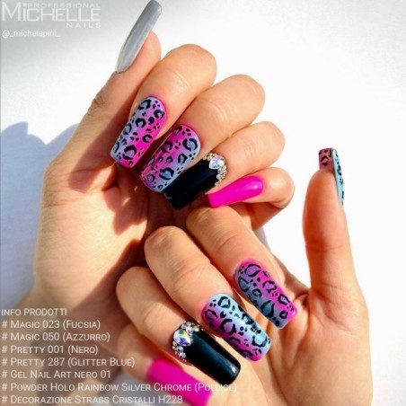 Powder Holo Rainbow Silver Chrome