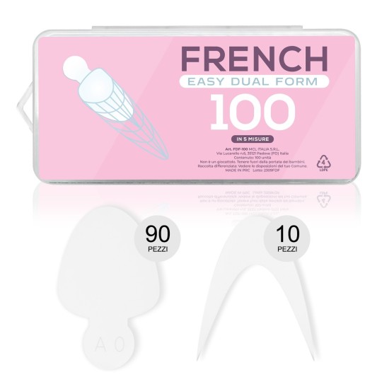 French Easy Dual form SMILE Line - 100 PIECES IN 5 SIZES