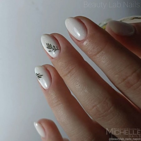 Rubber Base Gel Builder Glitter Bianco - 15ML Semitrasparente