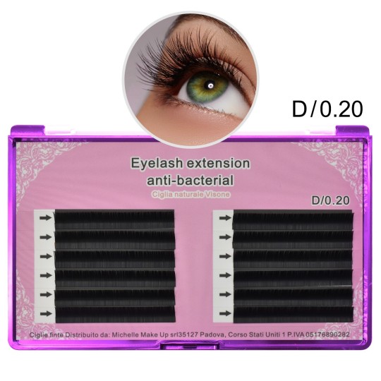 EYELASH EXTENSION NATURAL MINK EYELASH D/0.20