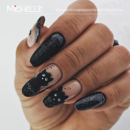 Magic Color Soak Off - 066 Nero Glitter Argento