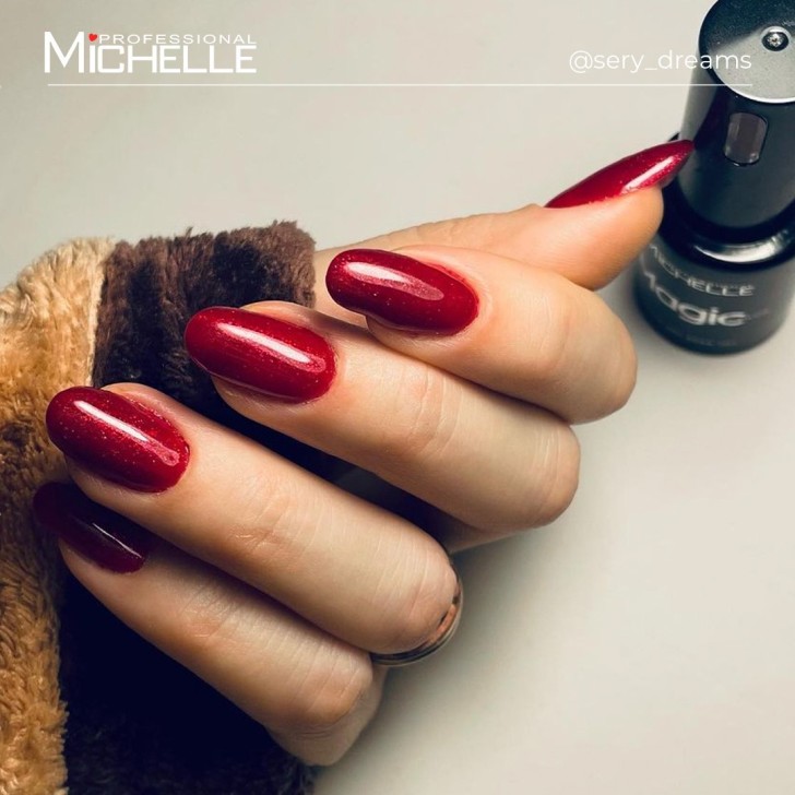 Magic Color Soak Off - 038 Rosso Microglitter