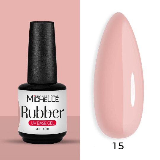 Base Gel Builder Rubber 15SN Soft Nude - 15 ml