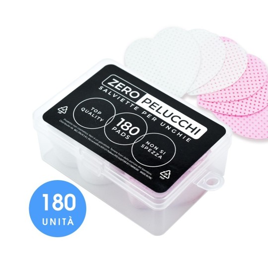 NAIL WIPES CUORE - SALVIETTE PADS PROFESSIONALI SENZA PELUCCHI -180pz