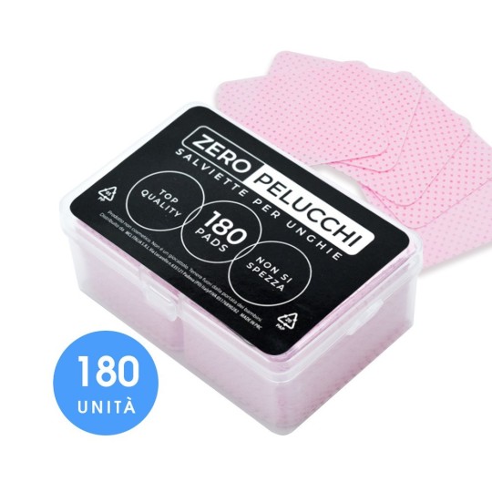 NAIL WIPES rosa - SALVIETTE PADS PROFESSIONALI SENZA PELUCCHI -180pz