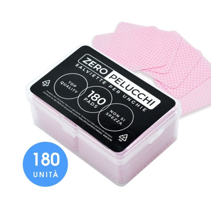 Pink Nail Wipes - Professional Lint-Free Pads - 180 pcs