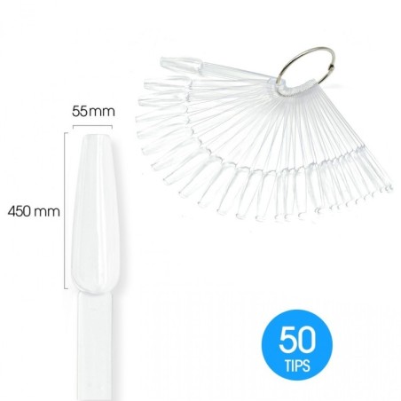 Ballerina Clear Ring Tips Display - 50pcs