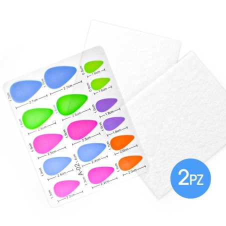 Fibre de Soie pour Reconstruction d'Ongles - Stiletto Court, 2 pièces