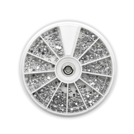 DECORAZIONE STRASS ARGENTO PER UNGHIE H342