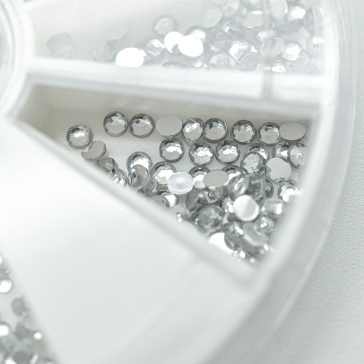 DECORAZIONE STRASS ARGENTO PER UNGHIE H342