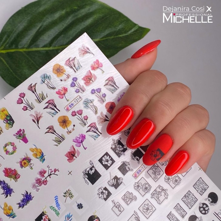 Water decals forma de flores ST527
