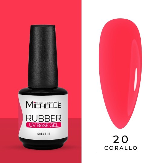 Rubber Base Gel Builder Corallo - 15Ml