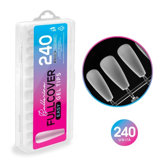 Tips Easy Fullcover en Gel mate para bailarinas - transparente