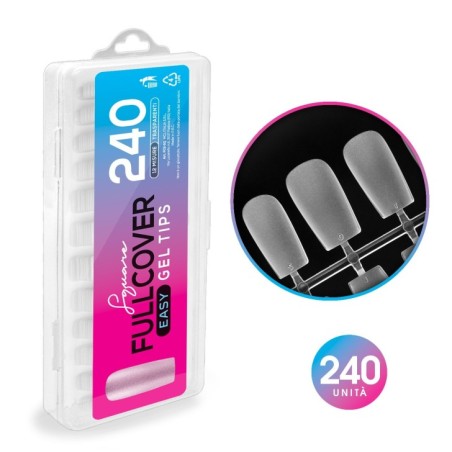 Fullcover Easy Gel Tips Square MAT - TRANSPARENT
