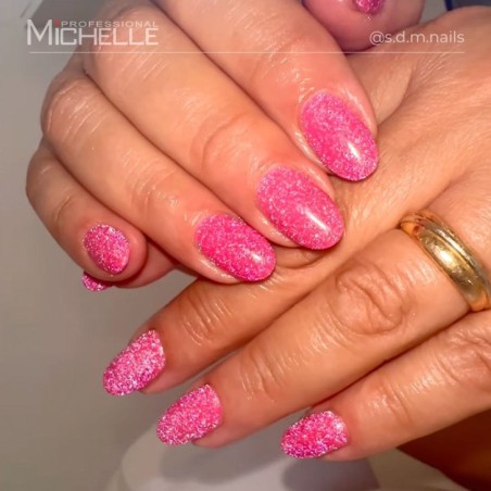 Smalto Disco Glitter Semipermanente - Fucsia 02