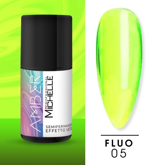 Smalto Amber Fluo Semipermanente Effetto Vetro - 05FL