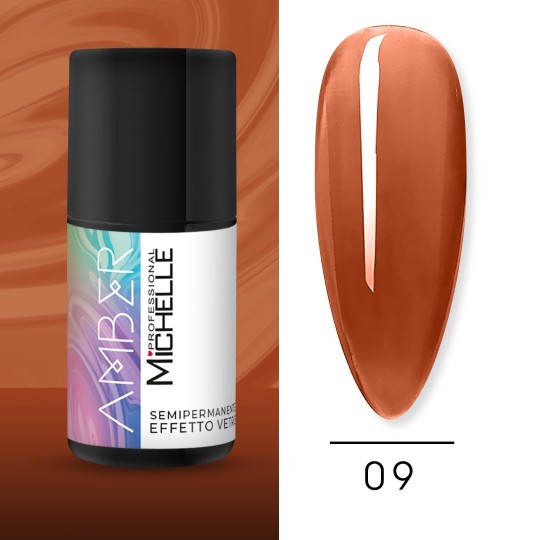 Smalto Amber Semipermanente Effetto Vetro - 09