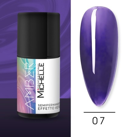 Esmalte de uñas semipermanente efecto cristal Amber - 07