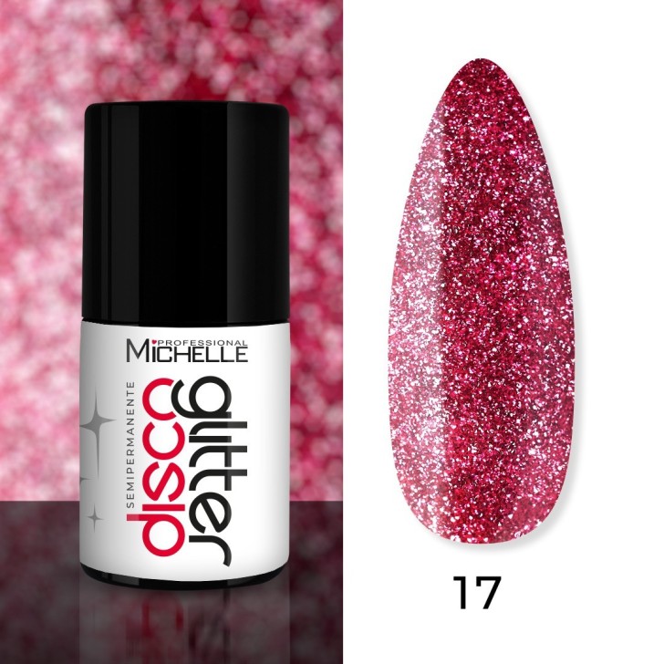 DISCO GLITTER Esmalte Semipermanente - Rubin Glamour 17