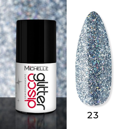 Vernis à ongles semi-permanent Glitter Disco - Silver Ice 23