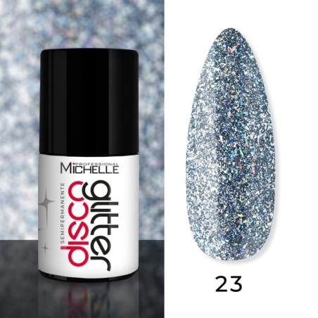 Glitter Disco Semi-Permanent Nail Polish - Silver Ice 23
