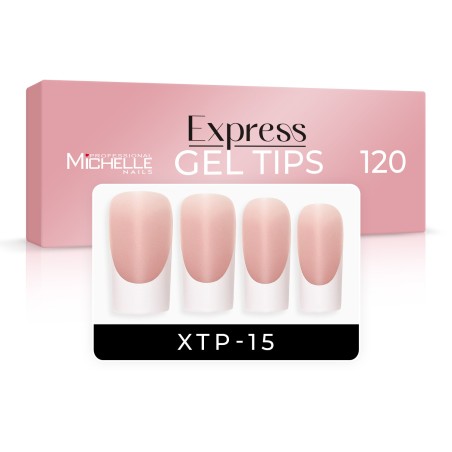 EXPRESS GEL TIPS 120 unidades - 15 Nude French