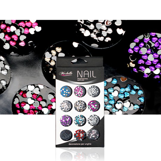 Pack DE DÉCORATIONS Strass H814 - petits cœurs