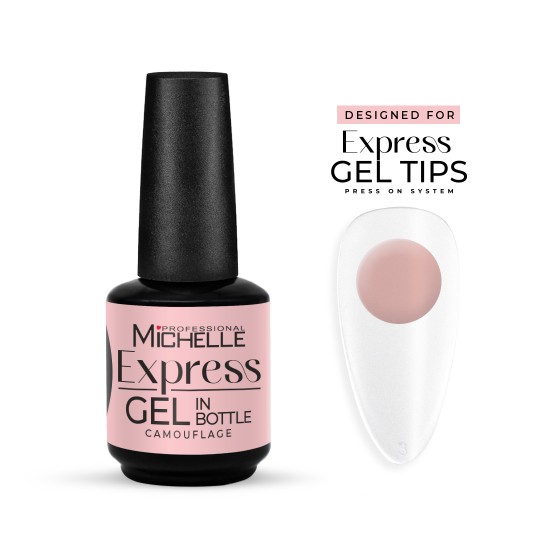 GEL IN BOTTLE - EXPRESS GEL TIPS SYSTEM 15ml - CAMOUFLAGE